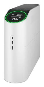 APC Back-UPS Pro, 2200VA/1320W, Tower, 230V, 4x Schuko- und 2x IEC C13-Ausgänge, RGB-Beleuchtung, reine Sinuswelle, Arctic (Weiß)