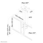 Neomounts PLASMA-C100BLACK Monitor-/TV-Deckenhalterung 37-75" - H 67-107 cm