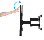 B-Tech Twin Cantilever 190,5 cm (75") Wand Schwarz