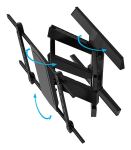B-Tech Twin Cantilever 190,5 cm (75") Wand Schwarz