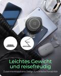 ICY BOX IB-SH101-CH, 3 in 1 klappbarer Ständer mit kabelloser Ladefunktion, magnetisch, für Smartphone, Inear-Kopfhörer und Smartwatch, Aluminium