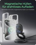 ICY BOX IB-SH101-CH, 3 in 1 klappbarer Ständer mit kabelloser Ladefunktion, magnetisch, für Smartphone, Inear-Kopfhörer und Smartwatch, Aluminium
