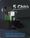 ICY BOX IB-1232CL-U3; Docking und Klonstation für 2x 2,5" oder 3,5" HDD/SSD to USB 3.2 Gen 1 Host, SINGLE + copy funktion, UASP & SATA III (6 Gbit/s), schwarz