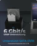 ICY BOX IB-1232CL-U3; Docking und Klonstation für 2x 2,5" oder 3,5" HDD/SSD to USB 3.2 Gen 1 Host, SINGLE + copy funktion, UASP & SATA III (6 Gbit/s), schwarz