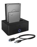 ICY BOX IB-1232CL-U3; Docking und Klonstation für 2x 2,5" oder 3,5" HDD/SSD to USB 3.2 Gen 1 Host, SINGLE + copy funktion, UASP & SATA III (6 Gbit/s), schwarz
