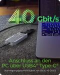 ICY BOX IB-1919M-C42, Type-C® USB4® Gen 3x2 (40 Gbit/s) zu PCIe NVMe M.2 2280 High-Performance SSD Enclosure