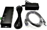 USB 3.2 Gen1 HUB 4-Port extern schwarz,inkl.12V Netzt.+USB3.0 Kabel