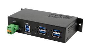 EXSYS EX-1185HMVS-2 Schnittstellen-Hub USB 3.2 Gen 1 (3.1 Gen 1) Type-B 5000 Mbit/s Schwarz