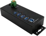 USB 3.2 Gen 1 HUB 4-Port extern inkl.USB Kabel+Din-Rail-Kit,1.5A