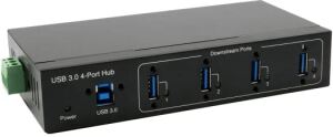 USB 3.2 HUB 4-Port Gen1 inkl.USB Kab inkl.USB-Kabel,DIN-Rail-Kit,VIA Chip