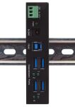 USB 3.2 HUB 4-Port Gen1 inkl.USB-Kab inkl.USB-Kabel,DIN-Rail-Wandmontage