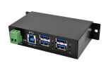 EXSYS EX-1504HMS Schnittstellen-Hub USB 3.2 Gen 1 (3.1 Gen 1) Type-B 5000 Mbit/s Schwarz