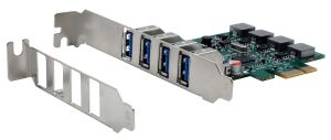 EXSYS 4-Port USB 3.2 Gen 1 PCIe Karte mit Self Power, 3A (Renesas)