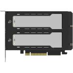 ICY DOCK 2x M.2 NVMe zu PCle 5.0 x8 Wechselrahmen/Adapter