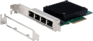 PCI Ethernet Karte 2,5Gigabit 4-Port inkl.LowProfileBügel,Realtek RTL8125