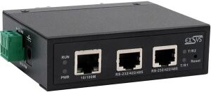 Ethernet zu 2x Seriell RS-232/422/ 485,inkl.DIN-Rail Kit