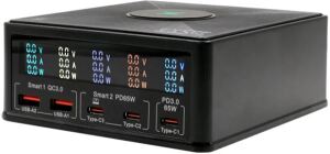 Multiport HighPower Charger 15W m.QI,USB-C,PD,max.160W