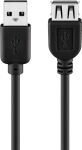 Goobay 68622 USB Kabel USB 2.0 0,3 m USB A 0,48 Gbit/s Schwarz