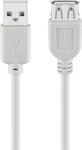 Goobay 68715 USB Kabel USB 2.0 1,8 m USB A 0,48 Gbit/s Grau