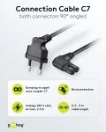 Stromkabel Euro auf C7 2,0m Eurostecker C CEE 7/16 ->...