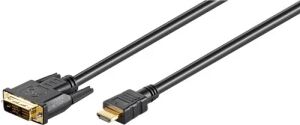 Kabel HDMI->DVI-D S/S  3,0m     18+1 HDTV bis 1080p, vergoldete Kontakte