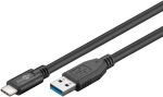 Goobay 67890 USB Kabel 1 m USB A USB C 5 Gbit/s 15 W Schwarz