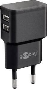 Goobay 44951 Ladegerät für Mobilgeräte Handy, Smartphone Schwarz AC Drinnen
