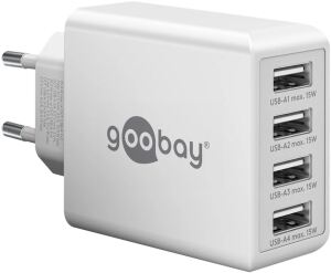 Goobay 44962 Ladegerät für Mobilgeräte Universal Weiß AC Drinnen