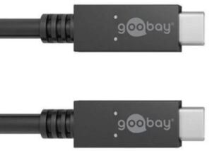 Kabel USB 3.2 C->C S/S 1,0m PD schwarz, 100W