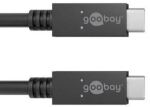 Kabel USB 3.2 C->C S/S 1,0m PD schwarz, 100W