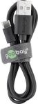 Goobay 59124 USB Kabel USB 2.0 3 m USB A USB C 0,48 Gbit/s Schwarz