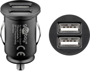 Goobay KFZ USB 2 Port 12W 2.4A schwarz