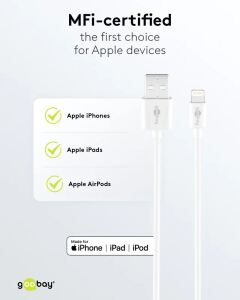 Goobay Lightning USB Lade- und Synchronisationskabel 1m