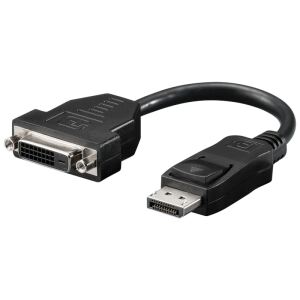Goobay DisplayPort - DVI-D M/F 0,2 m Schwarz
