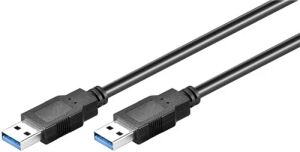 Kabel USB 3.0 A->A S/S  3,0m schwarz