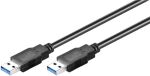Kabel USB 3.0 A->A S/S  3,0m schwarz