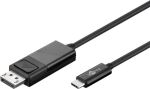 Kabel USB 3.1 C->DP  S/S  1,2m schwarz, 4k*2k@60Hz