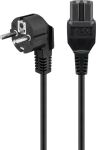 Goobay Warmgeräte-Anschlusskabel, 2 m, Schwarz