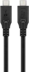 Goobay 74197 USB Kabel USB4 Gen 2x2 2 m USB C 20 Gbit/s 100 W Schwarz