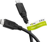 Goobay 74197 USB Kabel USB4 Gen 2x2 2 m USB C 20 Gbit/s 100 W Schwarz