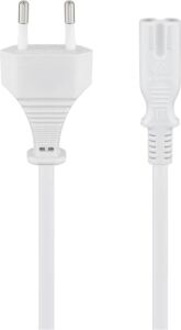 Goobay 51326 Stromkabel Weiß 1,5 m Netzstecker Typ C C7-Koppler