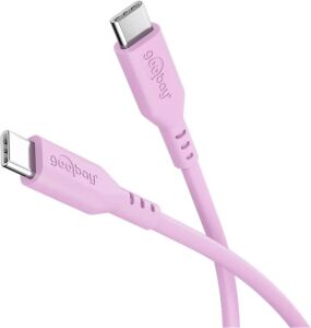 Goobay 77746 USB Kabel USB 2.0 1,5 m USB C 0,48 Gbit/s 60 W Pink
