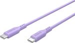 Goobay 77745 USB Kabel USB 2.0 1,5 m USB C 0,48 Gbit/s 60 W Violett