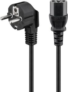 Goobay 51320 Stromkabel Schwarz 5 m Netzstecker Typ F C13-Koppler