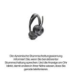 HP Poly Voyager Focus 2 USB-C-C-Headset, für Microsoft Teams zertifiziert, + USB-C/A-Adapter +Ladestation