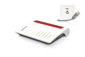 Box FRITZ! 7530 WLAN-Router Gigabit Ethernet Dual-Band (2,4 GHz/5 GHz) Schwarz, Rot, Weiß