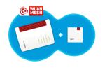 Mesh Set 7530 AX + 1200 AX Dual-Band (2,4 GHz/5 GHz) Wi-Fi 6 (802.11ax) Rot, Weiß 4 3G Intern