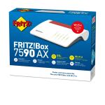 Box FRITZ! 7590 AX WLAN-Router Gigabit Ethernet Dual-Band (2,4 GHz/5 GHz) Weiß