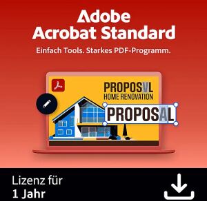ADOBE Acrobat Standard, 1 Jahr, ESD (multilingual) (PC/MAC)