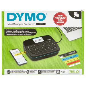 DYMO LabelManager Executive 640 CB tragbarer Etikettendrucker | Kompaktes Beschriftungsgerät mit QWERTZ Tastatur | Bluetooth- und USB-Konnektivität | Kompatibel mit D1 Etiketten
